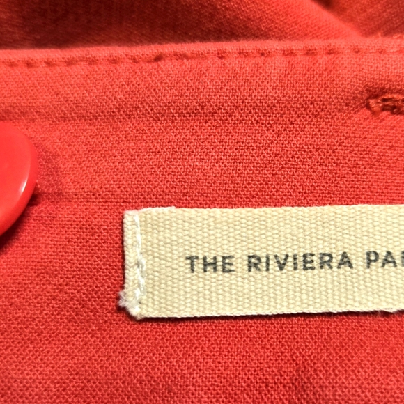 ANN TAYLOR LOFT JULIE STYLE RIVIWRA CROPPED PANT. PINKISH/RED COLOR. SIZE 8. - Picture 4 of 5